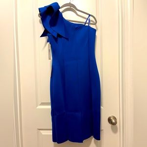 NWT Eliza J blue cocktail dress size 10 with stretch. Beautiful and fun!